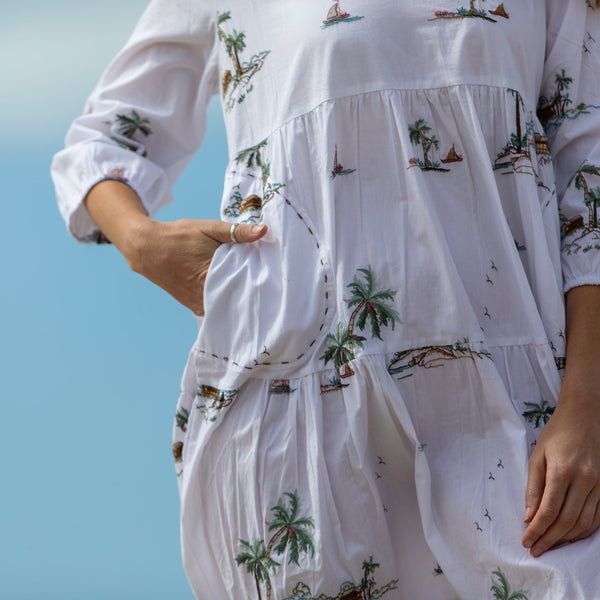Yas Palms  Maxi Dress / White Multi
