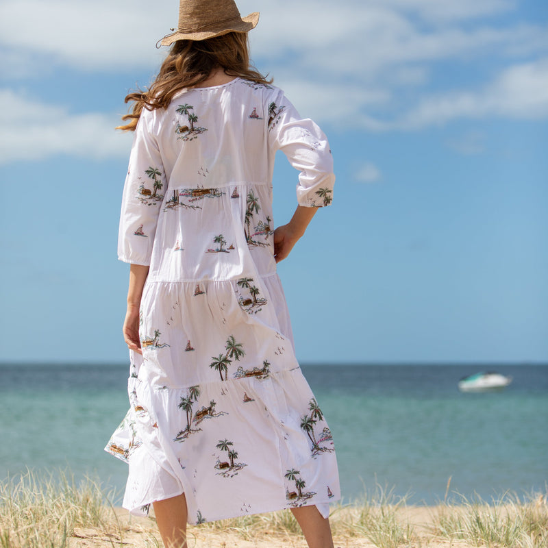 Yas Palms  Maxi Dress / White Multi