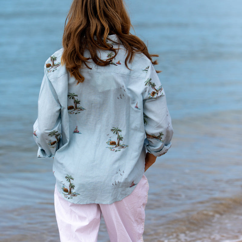 Yas Palms Shirt / Blue Multi