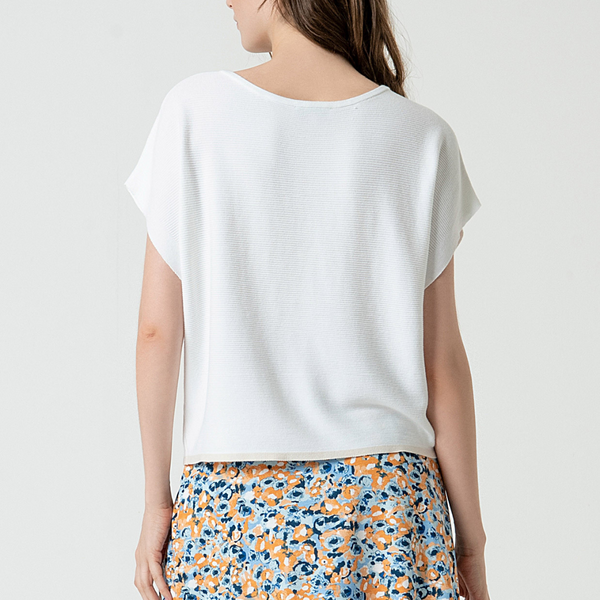 Short Sleeve Sweater /White
