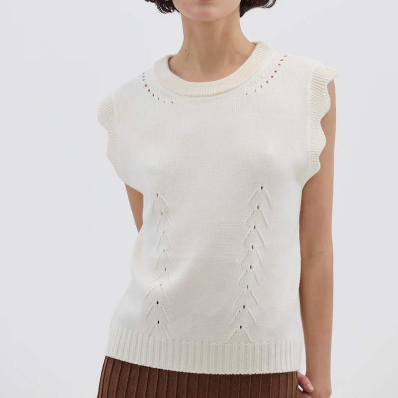 Scallop Vest / Panna