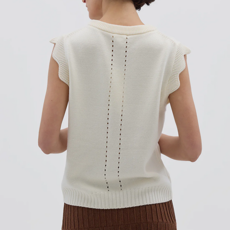 Scallop Vest / Panna