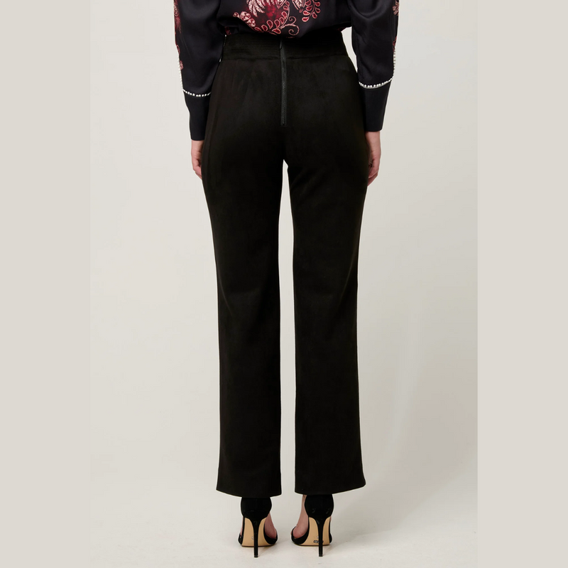 Scarlett Faux Suede Pant / Onyx