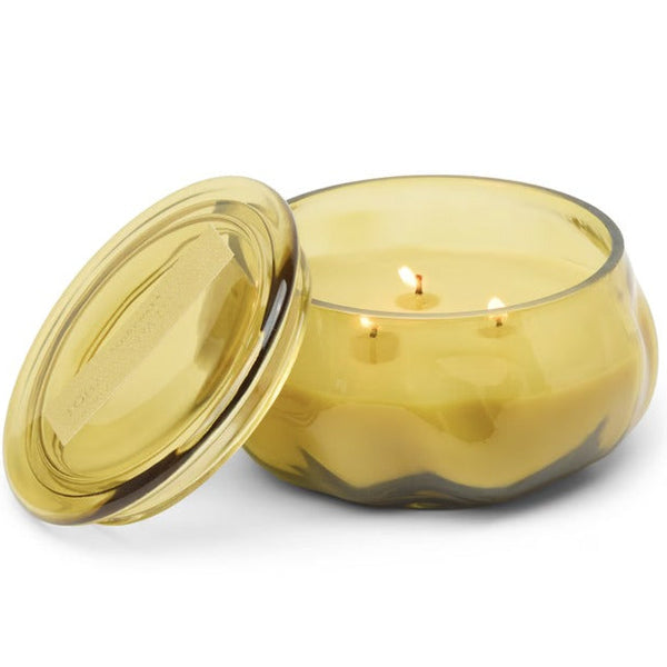 Basalt 10oz Organic Tinted Glass Candle / Tobacco Patchouli