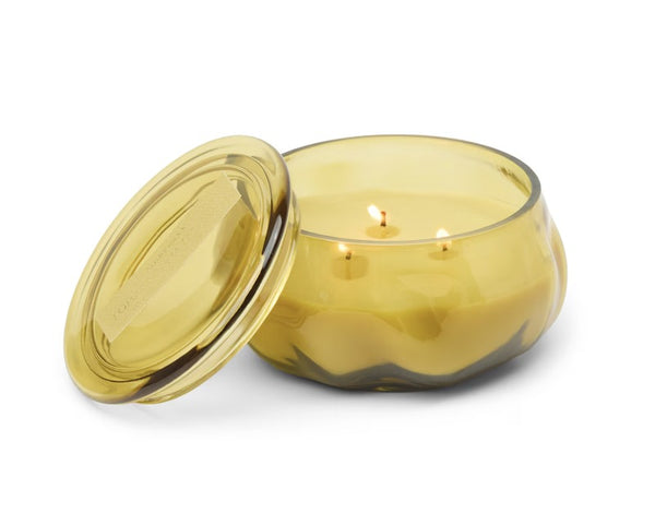 Basalt 10oz Organic Tinted Glass Candle / Tobacco Patchouli