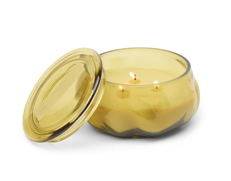 Basalt 10oz Organic Tinted Glass Candle / Tobacco Patchouli
