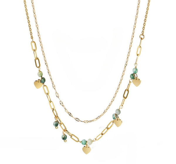 Zali Multi Layer Charm Necklace