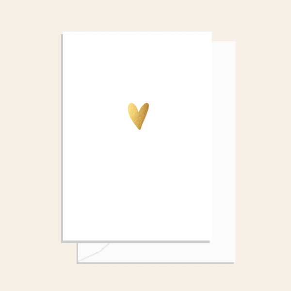 Small Heart Card / Gold