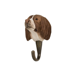 Hand Carved Springer Spaniel Hook
