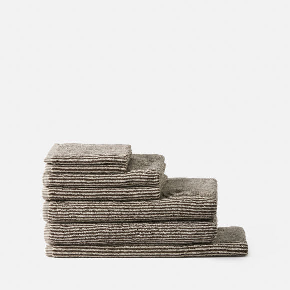 Stripe Cotton Hand Towel / Cocoa + Bone