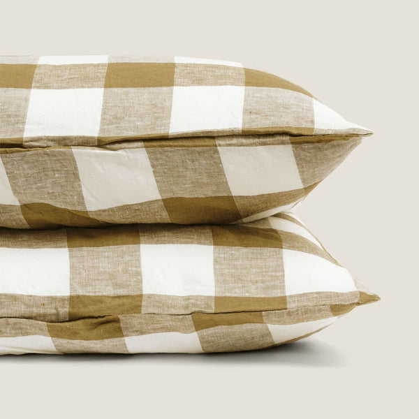 Pillowcase Set 2 / Olive Check