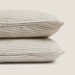 Pillowcase Set 2 / Olive Stripes