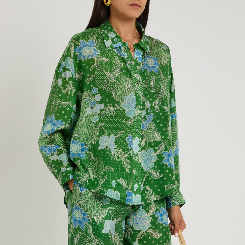 Stevie Shirt / Bloom Jungle Green