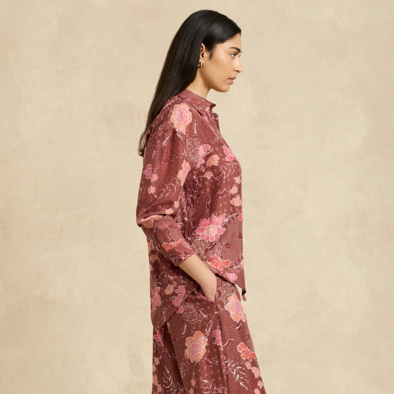 Stevie Shirt / Bloom Burgundy