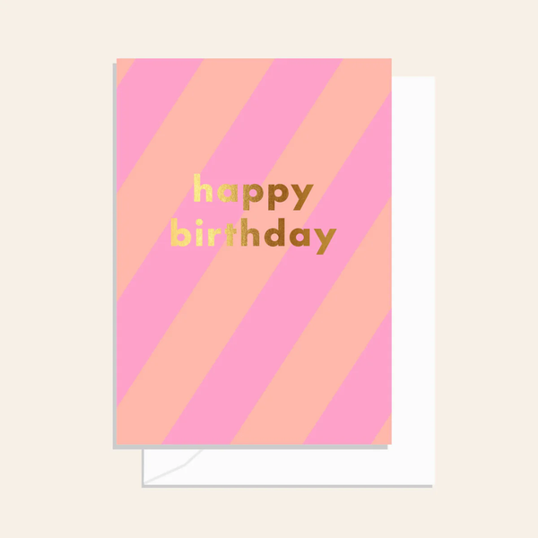 Stripe Birthday Card / Dusk
