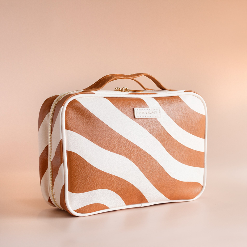 Swirl Cosmetic Bag / Rust