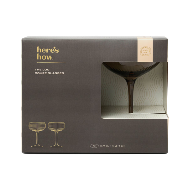 The Lou Coupe Glass Set 2 / Smoke