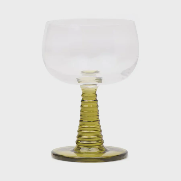 The Romy Wine Glass Set 2 / Olive
