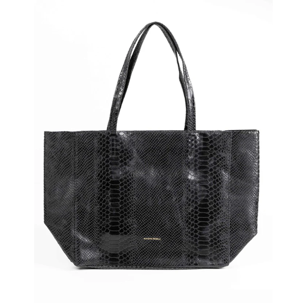 Snake Rectangle Tote Bag / Black