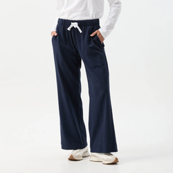Wide Leg Slub Track Pant / Parisian Night