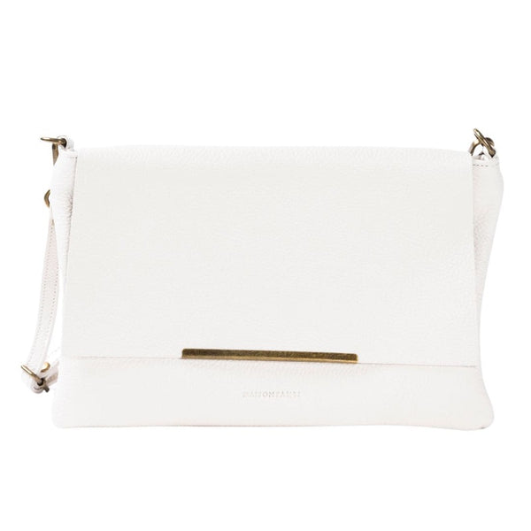 Leather Cross Body Bag / Cream