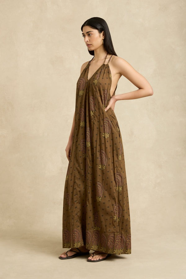 Valeria Dress / Tide Khaki