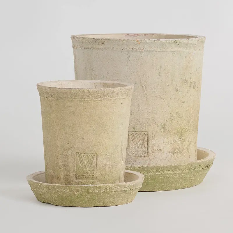 Verona Bianco Pot + Saucer / Large