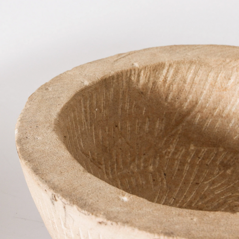 Vintage Indian Stone Bowl / Natural Wax