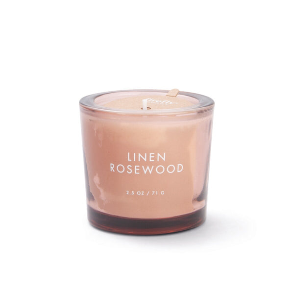 Botany 2oz Pink Glass / Linen + Rosewood