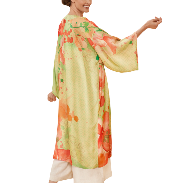 Orchids Kimono Gown / Watercolours