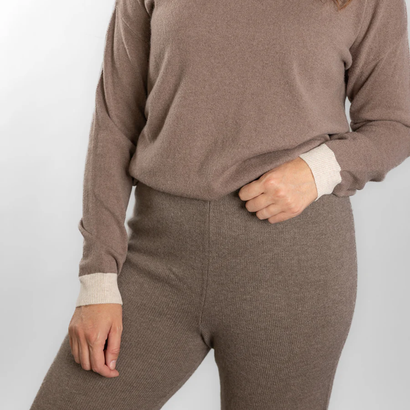 Wide Leg Pant / Brown