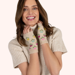 Wrist Warmers / Willow Ditsy Flower Cream