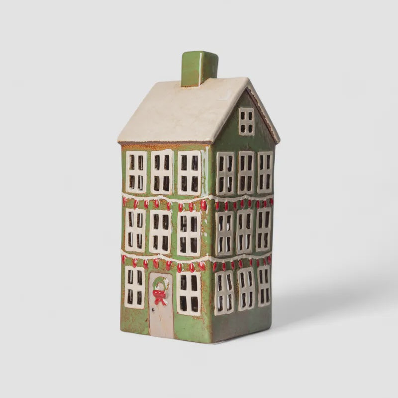 Alsace Tea Light Grande Chalet / Christmas Green