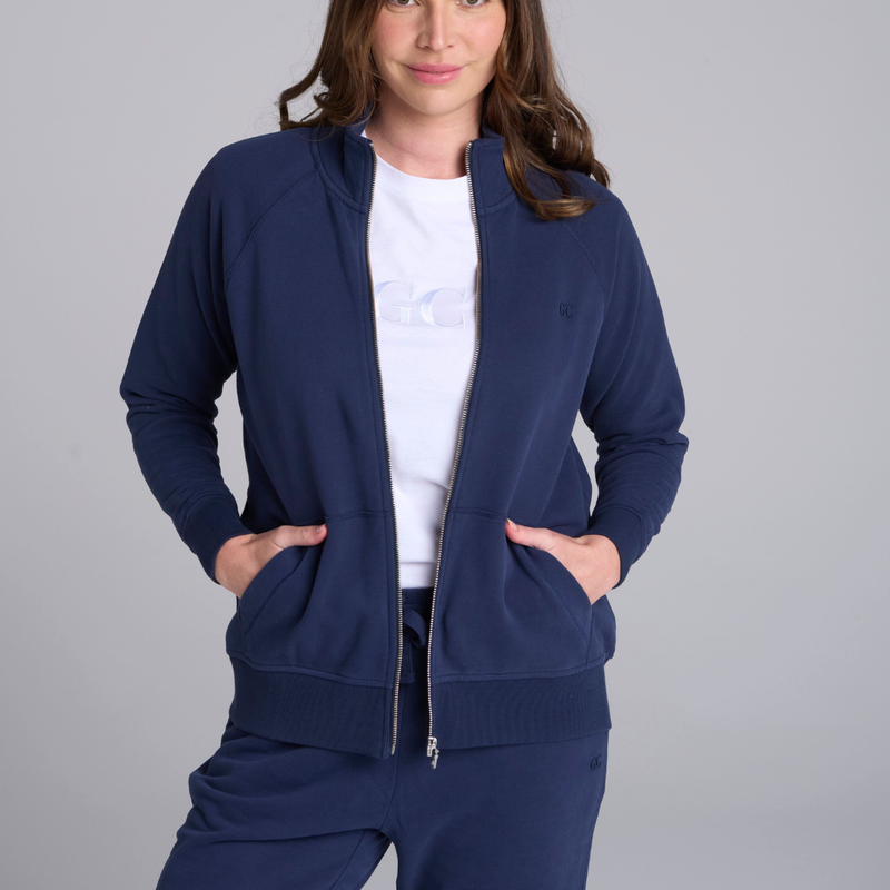 Zip Cardigan Sweater / Parisian Night