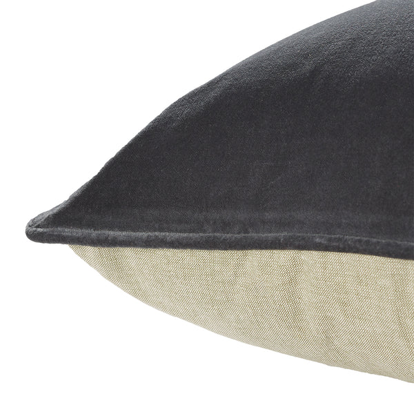 Classic Velvet Cushion / Forest Grey