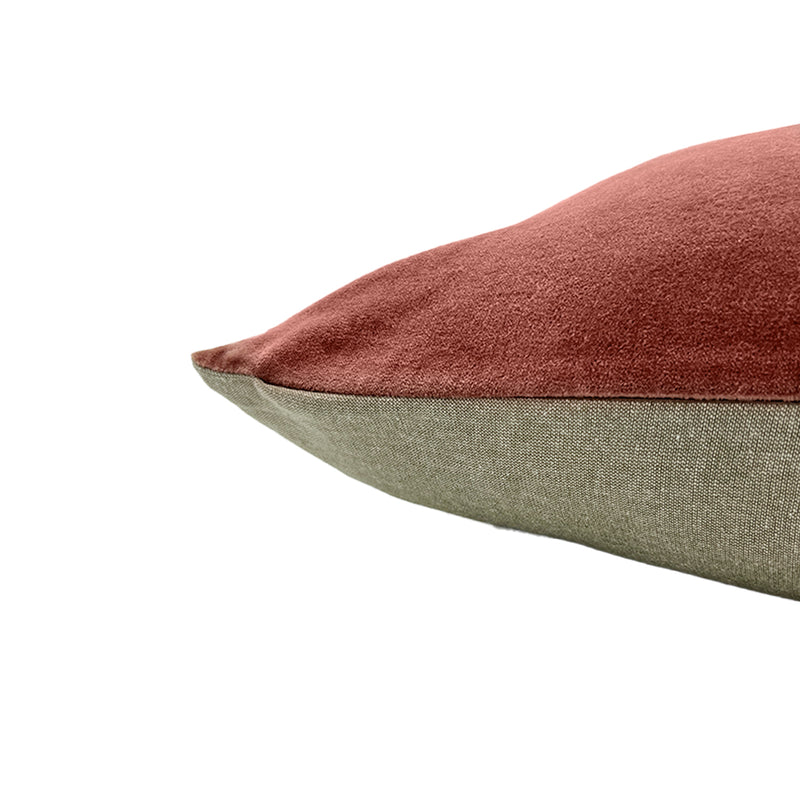 Classic Rectangle Velvet Cushion / Rouge