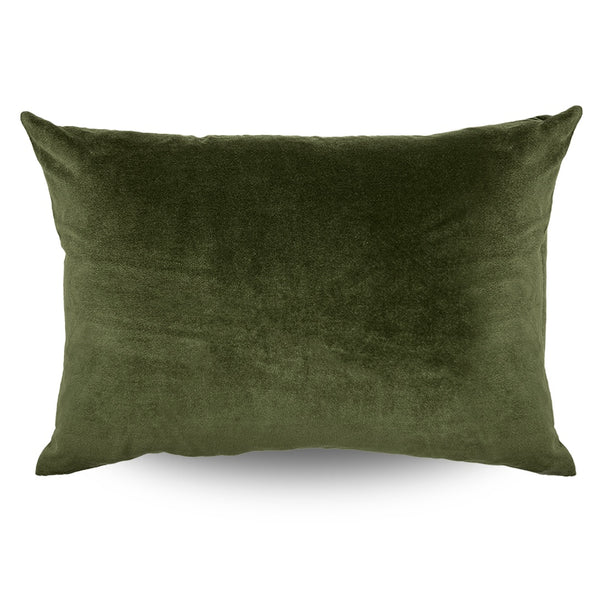 Classic Rectangle Velvet Cushion / Pine