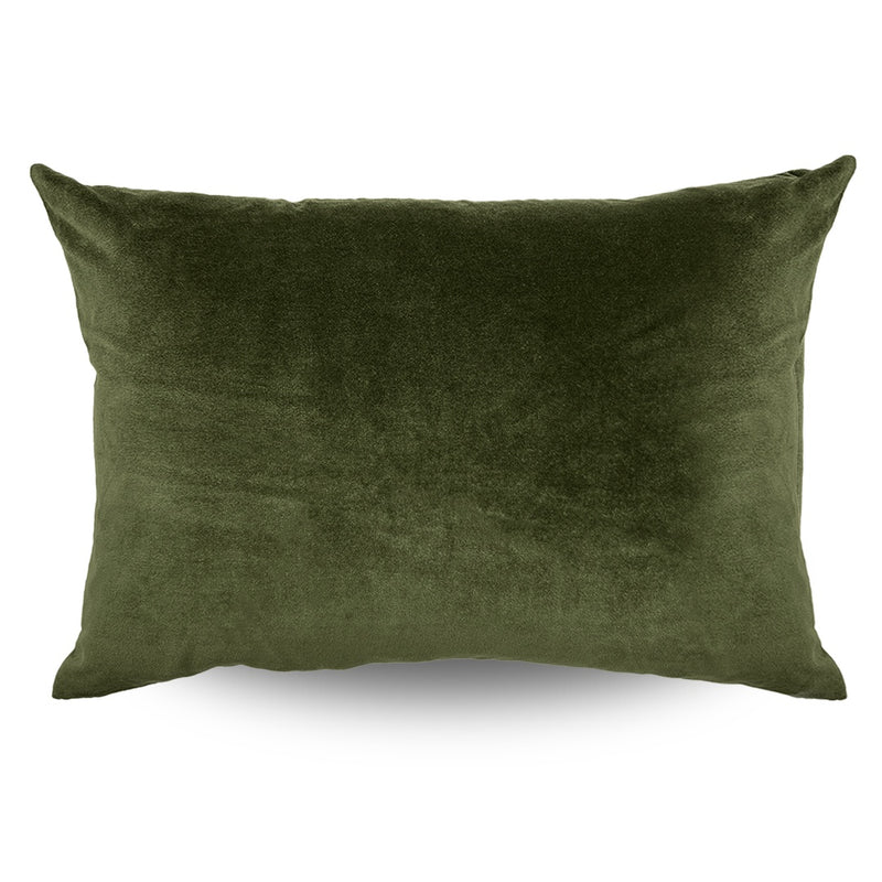 Classic Rectangle Velvet Cushion / Pine