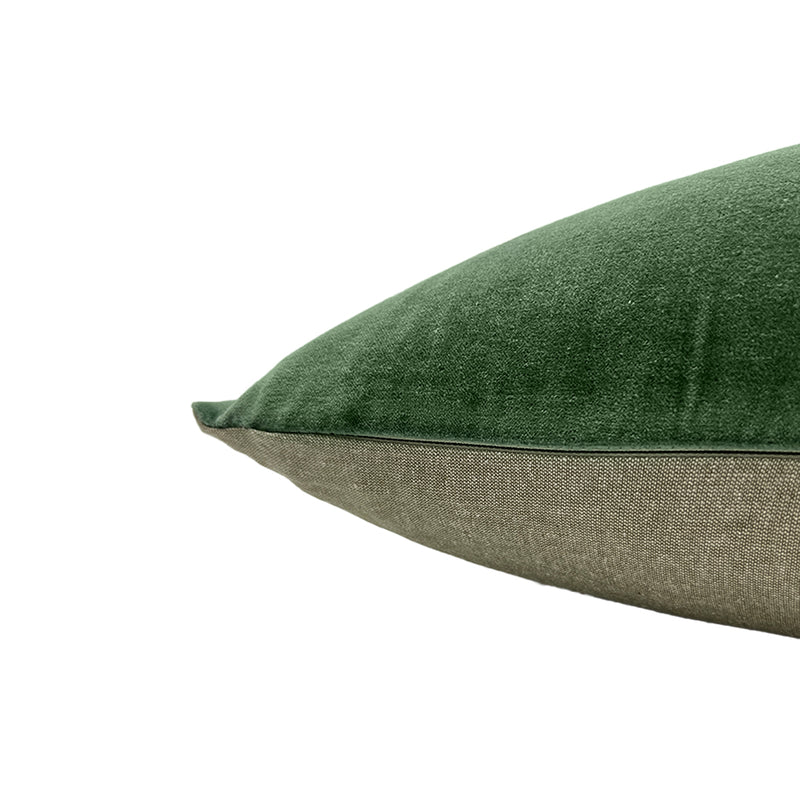 Classic Rectangle Velvet Cushion / Sage