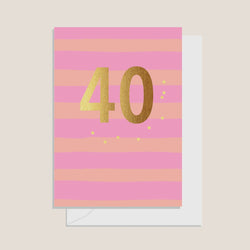 40th Stripe Card / Sunset