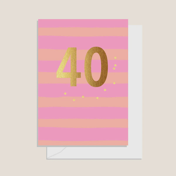 40th Stripe Card / Sunset