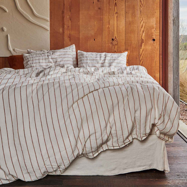 Duvet Cover King / Tobacco Stripes