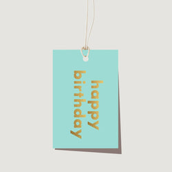 Birthday Tag / Aqua