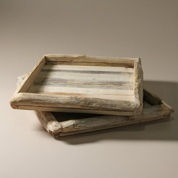 Vintage Indian Tray / Bleached