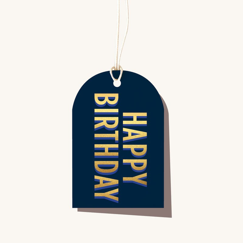 Happy Birthday Gift Tag / Navy