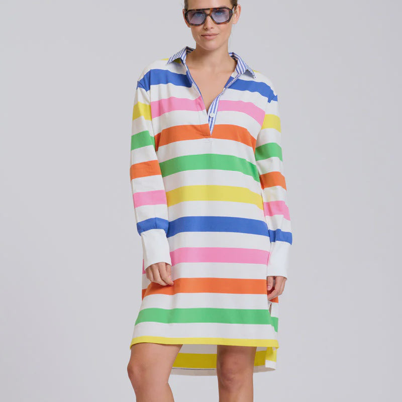 Rugby Summer Dress / Bright Sripe