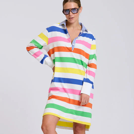 Rugby Summer Dress / Bright Sripe