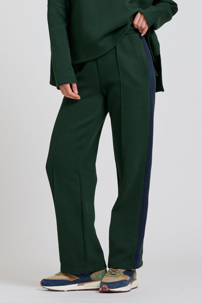 Scuba Trackpant / Racing Green + Navy Stripe