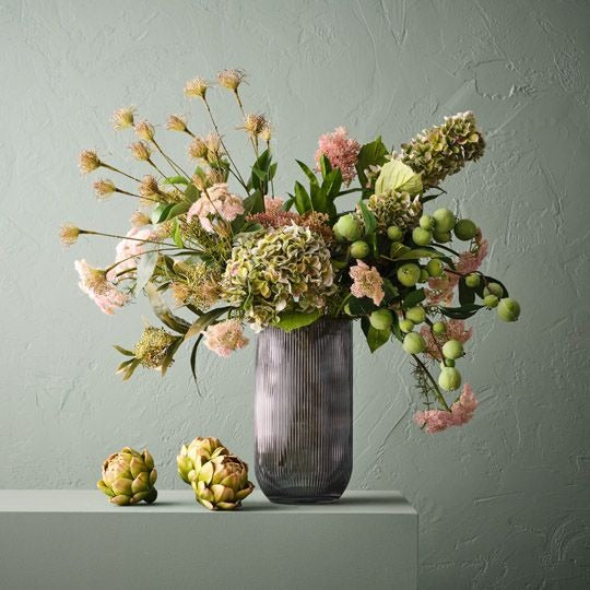 Hydrangea 68cm / Green Purple