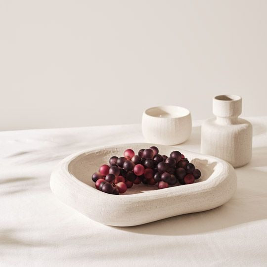 Alena Vase 16cm / White Chalk